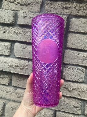 Starbucks Purple Pink Translucent Studded Cold Cup